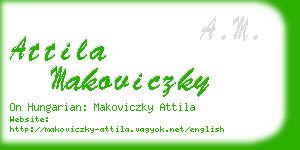 attila makoviczky business card